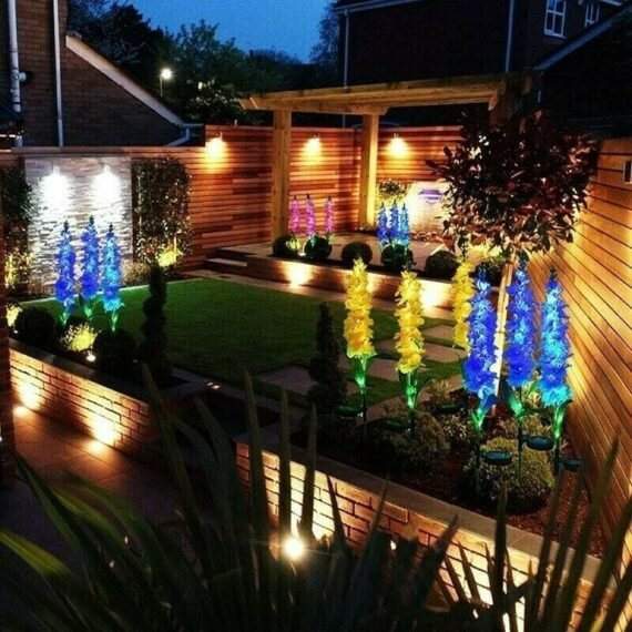 Violet Flower Solar Garden Light(SET OF TWO)