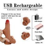 (Only Today 50% off) D44 Realistic Swinging & Warming Silicone Thrusting Dildo with Remote Control 8.5 Inch (3 days delivery)