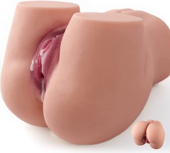 (Only Today 50% off) Male Masturbator Pussy Ass with Tight Anal and Vagina Stroker,Realistic Pocket Pussy with Skin Textures for Men Masturbation,Portable Butt Male Sex Toy for Doggy Style and Riding Position 5.7LB (3 days delivery)