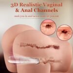 (Only Today 50% off) Male Masturbator Pussy Ass with Tight Anal and Vagina Stroker,Realistic Pocket Pussy with Skin Textures for Men Masturbation,Portable Butt Male Sex Toy for Doggy Style and Riding Position 5.7LB (3 days delivery)
