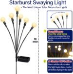 Solar Garden Lights - Solar Swaying Light, Sway by Wind, Solar Outdoor Lights,Solar Garden Decorative Lights Yard