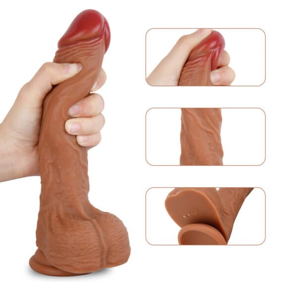 (Only Today 50% off) D44 Realistic Swinging & Warming Silicone Thrusting Dildo with Remote Control 8.5 Inch (3 days delivery)