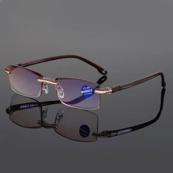 ⚡LAST DAY RM 19.9🔥2024 New Sapphire high hardness anti-blue progressive Far And Near Dual-Use Reading Glasses✨