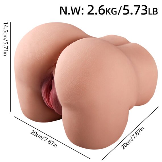(Only Today 50% off) Male Masturbator Pussy Ass with Tight Anal and Vagina Stroker,Realistic Pocket Pussy with Skin Textures for Men Masturbation,Portable Butt Male Sex Toy for Doggy Style and Riding Position 5.7LB (3 days delivery)