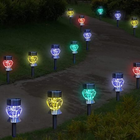 LEWIS&WAYNE Solar Pathway Lights Outdoor Decoration