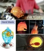 Hummingbird Feeder - Blue Egg with Flowers