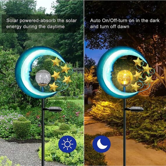 STAR MOON SOLAR LIGHT DECORATION