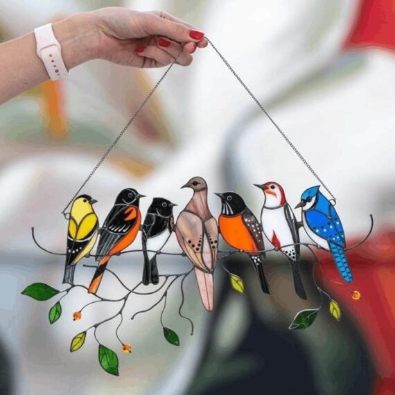 Last Day Special Sale 🐦The Best Gift-Birds Stained Window Panel Hangings🎁