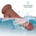 (Only Today 50% off) Large ultra-realistic liquid silicone suction cup dildo with bulging veins 8.6 inches (3 days delivery)