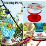 Hummingbird Feeder - Blue Egg with Flowers