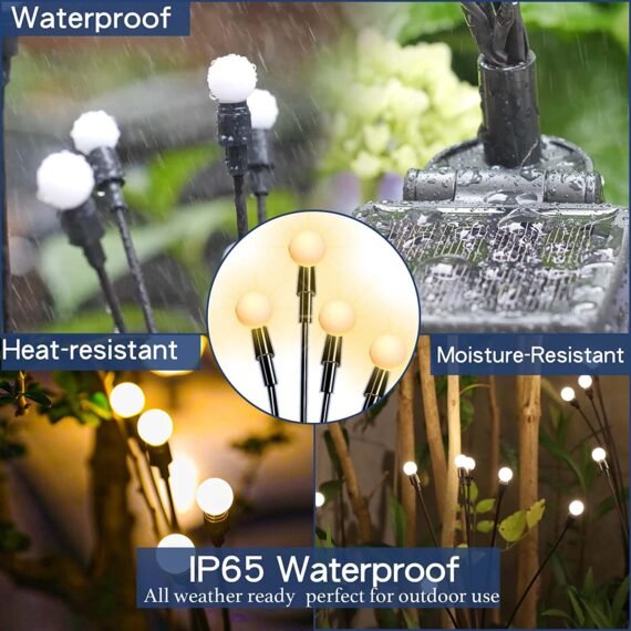 Solar Garden Lights - Solar Swaying Light, Sway by Wind, Solar Outdoor Lights,Solar Garden Decorative Lights Yard