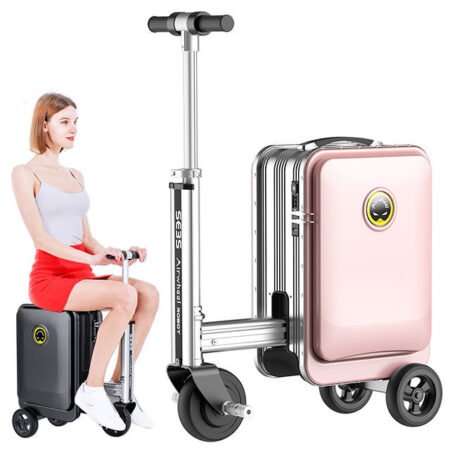 ⚡Clearance Price 36,57 zł💓Smart Rideable Luggage Travel Electric Luggage Scooter