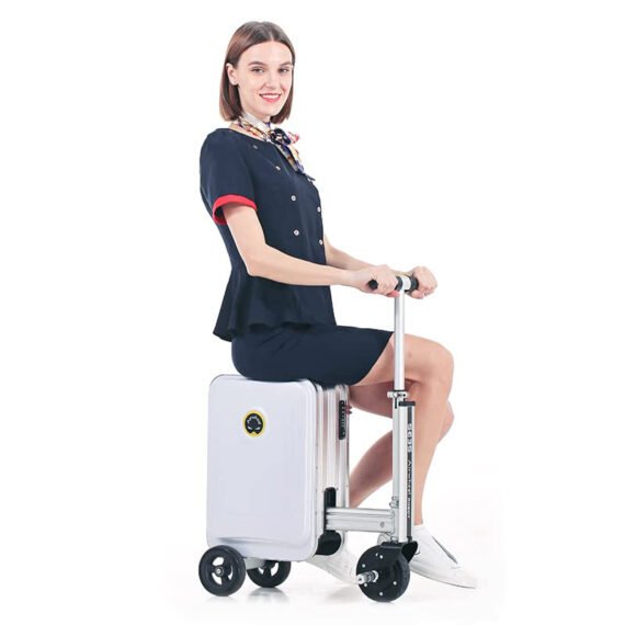 ⚡Clearance Price 36,57 zł💓Smart Rideable Luggage Travel Electric Luggage Scooter