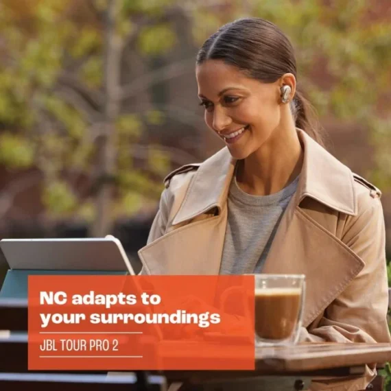 JBL Tour Pro 2 (Black) – True Wireless Noise Cancelling Earbuds. Small