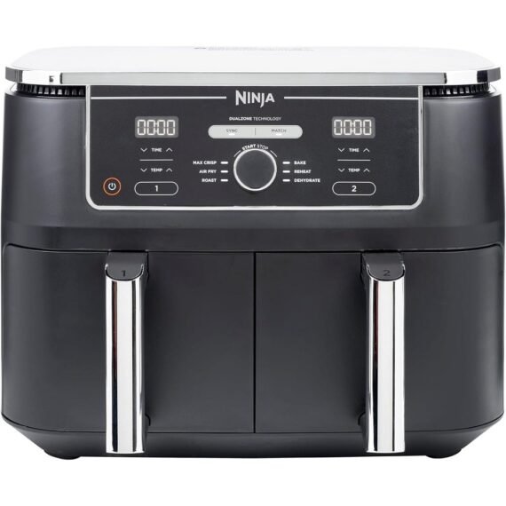 Big Sale-Foodi Dual Zone Digital Air Fryer. 2 Drawers. 7.6L. 4-in-1