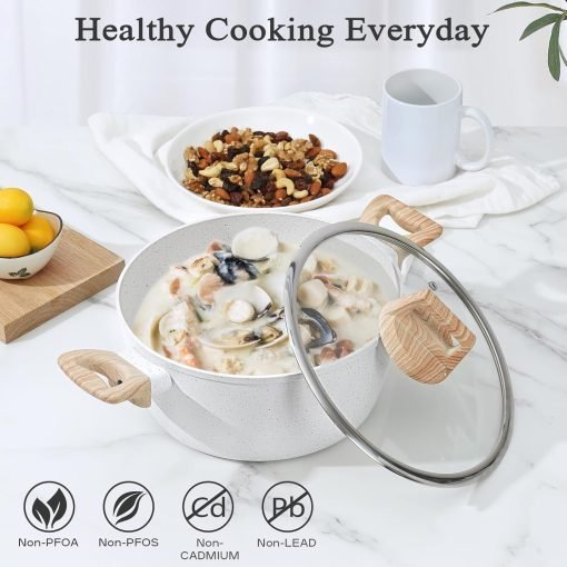 【One Day Only】17 Pcs Pots and Pans Set Non Stick Kitchen Cookware Sets