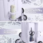 ⚡Clearance Price 18,28 zł​🎁FELICON Folding Climber Utility Cart Rolling Crate Tote on Rotate Wheels with Adjustable Handle Hidden Lid Cup Holder Storage Toolbox for Teacher Office File Move Shop Travel Laundry Grocery